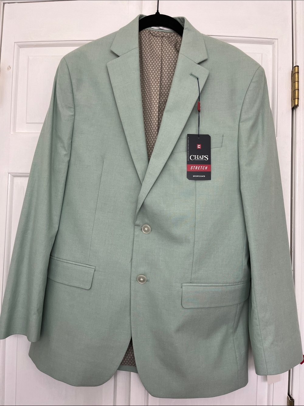 Chaps Men's Mint Green Stretch Two-Button Blazer